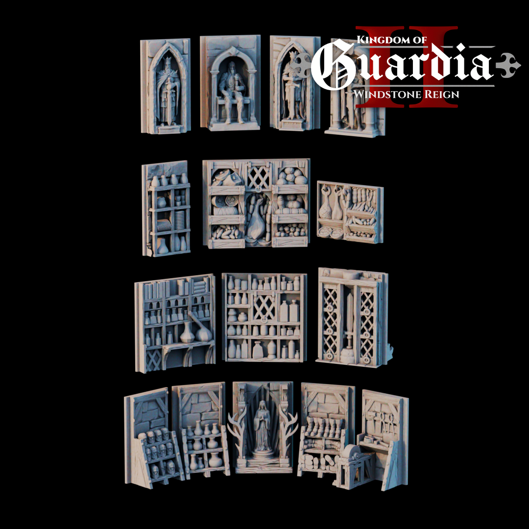 Guardia's Keep: Medieval Castle Fortress 28MM Tabletop Terrain, Model Railroading, Gaming