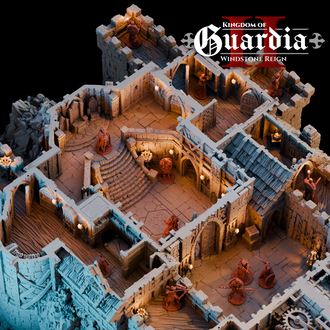 Guardia's Keep: Medieval Castle Fortress 28MM Tabletop Terrain, Model Railroading, Gaming