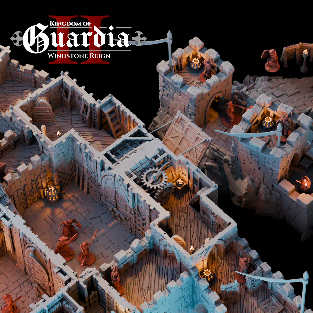 Guardia's Keep: Medieval Castle Fortress 28MM Tabletop Terrain, Model Railroading, Gaming