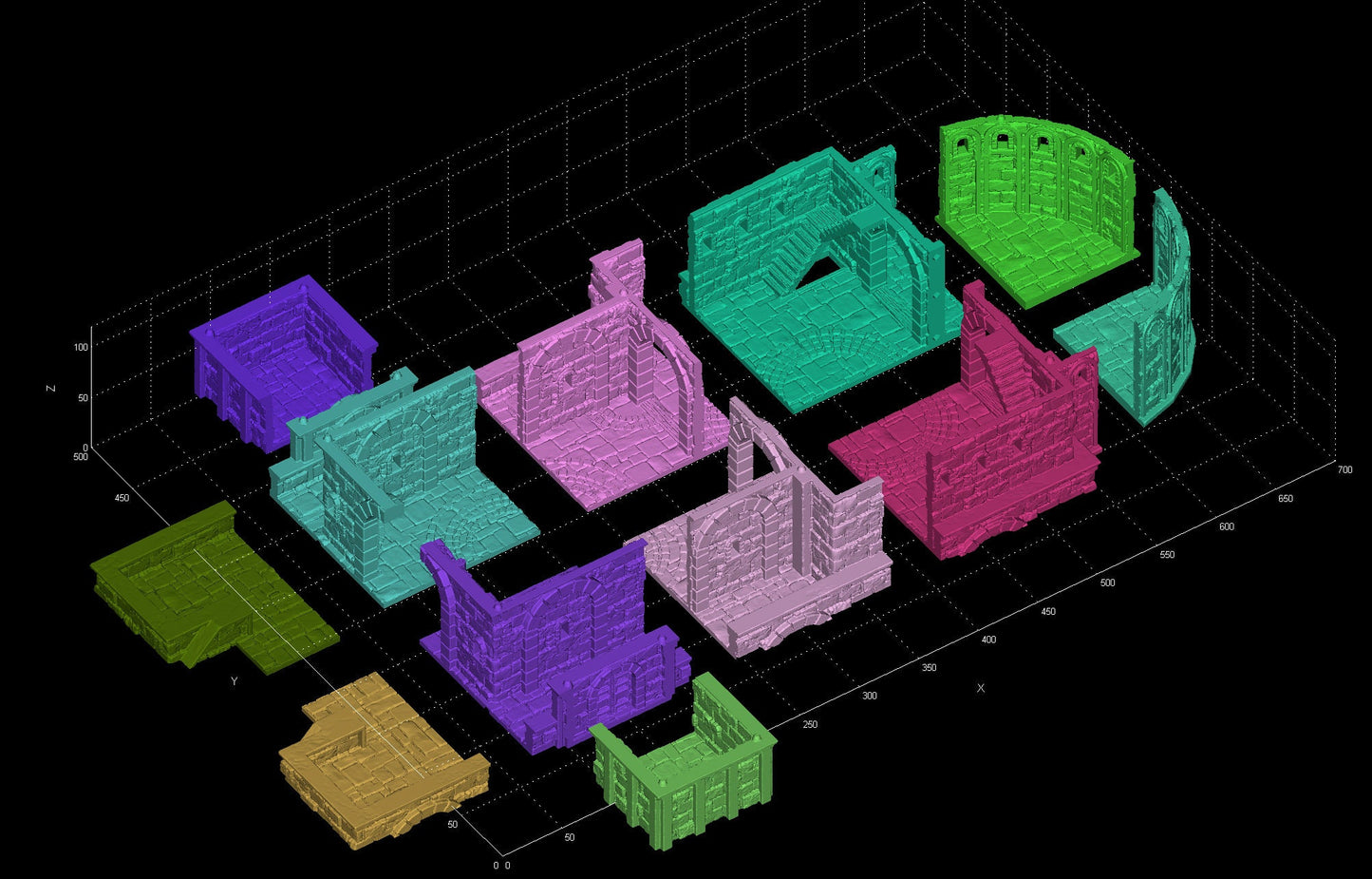 Dark Realms Arkenfel - Hall Building Multi Level 28mm Terrain - - Dungeons and Dragons - 28mm Terrain - terrain