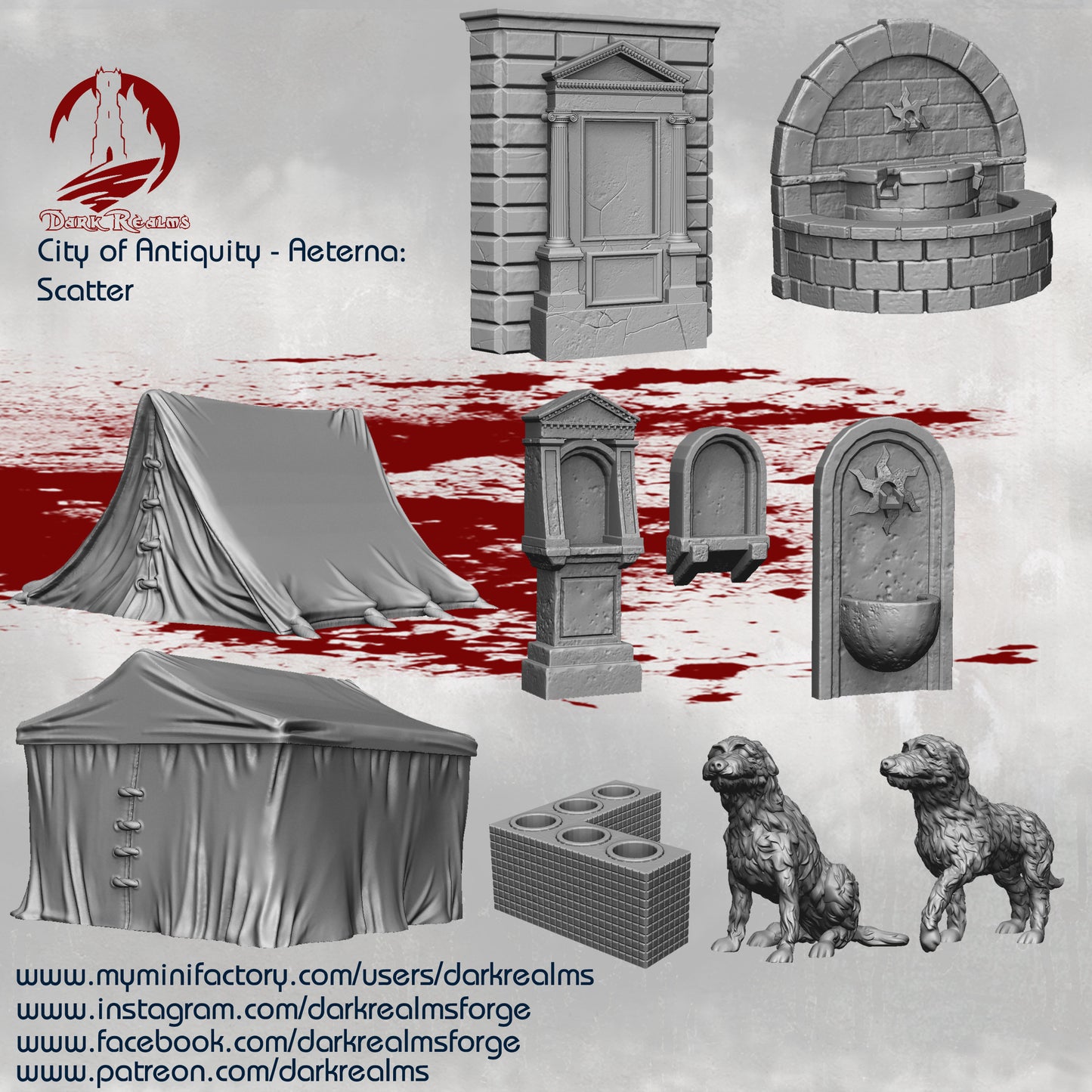 Antiquity Scatter Collection - Dungeons and Dragons - Aeterna Scatter - WolfHound - - Terrain Scatter - Accessories