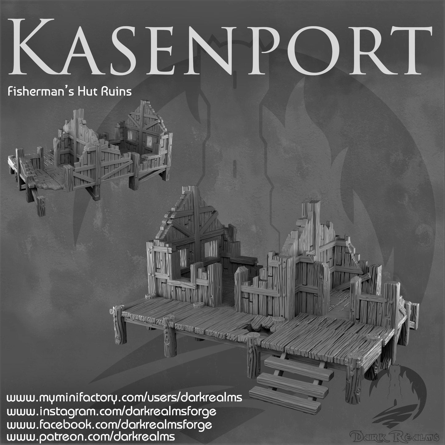 Fishermans Ruins - Kasenport - Dark Realms - - Dungeons and Dragons - 28mm Terrain - terrain