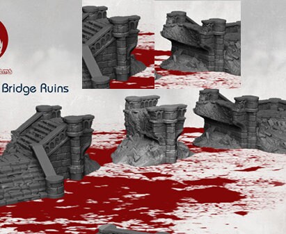 Arkenfel Bridge Ruins, modular Bridge Ruins, Dungeons and Dragons, , Lotr