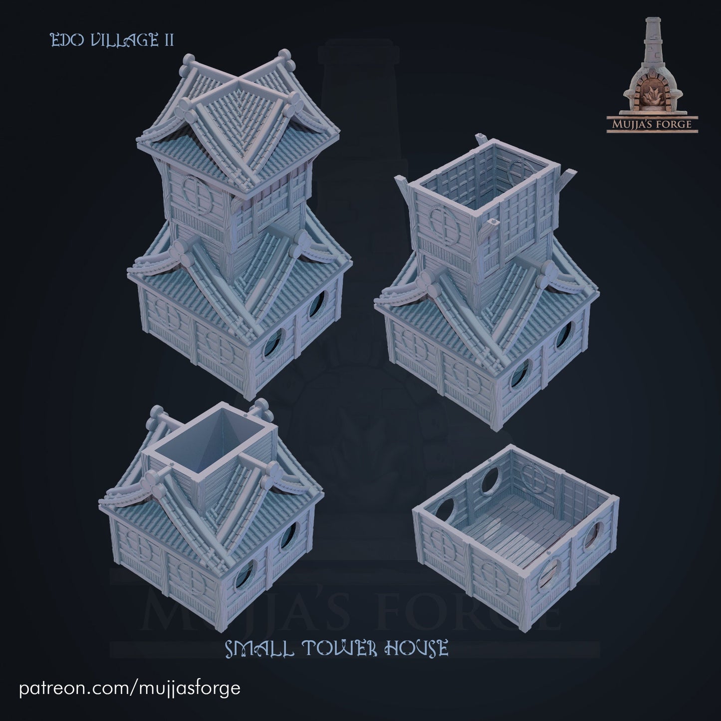 Edo Village Tower, Tower House, Watch Tower, Samurai Watch Tower, Samurai, Japanese, Orient, Asian Tower, 28mm Terrain, Dungeons and Dragons
