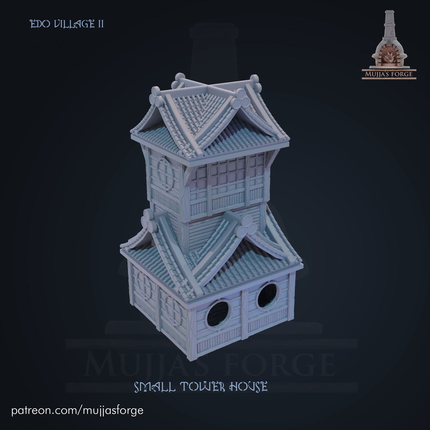 Edo Village Tower, Tower House, Watch Tower, Samurai Watch Tower, Samurai, Japanese, Orient, Asian Tower, 28mm Terrain, Dungeons and Dragons