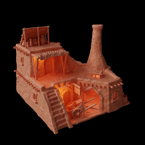 DnD Miniature, 40k Terrain, Train Terrain, Tabletop Town, Tabletop Game, Dnd Table, DND Terrain, DND Miniatures, gaming terrain, 28mm Castle, 28mm Terrain, warhammer, time keeper
