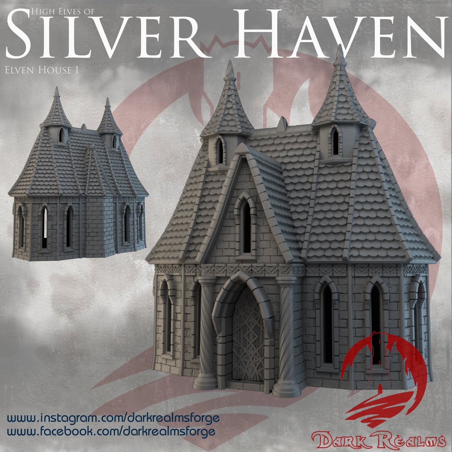 DnD Miniature, 40k Terrain, Train Terrain, Tabletop Town, Tabletop Game, Dnd Table, DND Terrain, DND Miniatures, gaming terrain, 28mm Castle, 28mm Terrain, warhammer, time keeper, Silver Haven, Elven River City