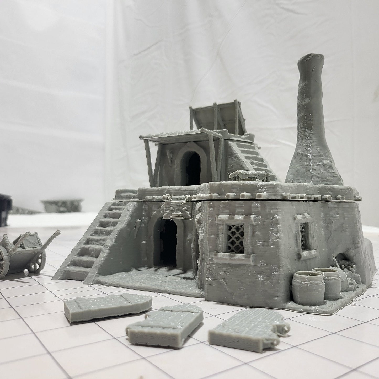 DnD Miniature, 40k Terrain, Train Terrain, Tabletop Town, Tabletop Game, Dnd Table, DND Terrain, DND Miniatures, gaming terrain, 28mm Castle, 28mm Terrain, warhammer, time keeper