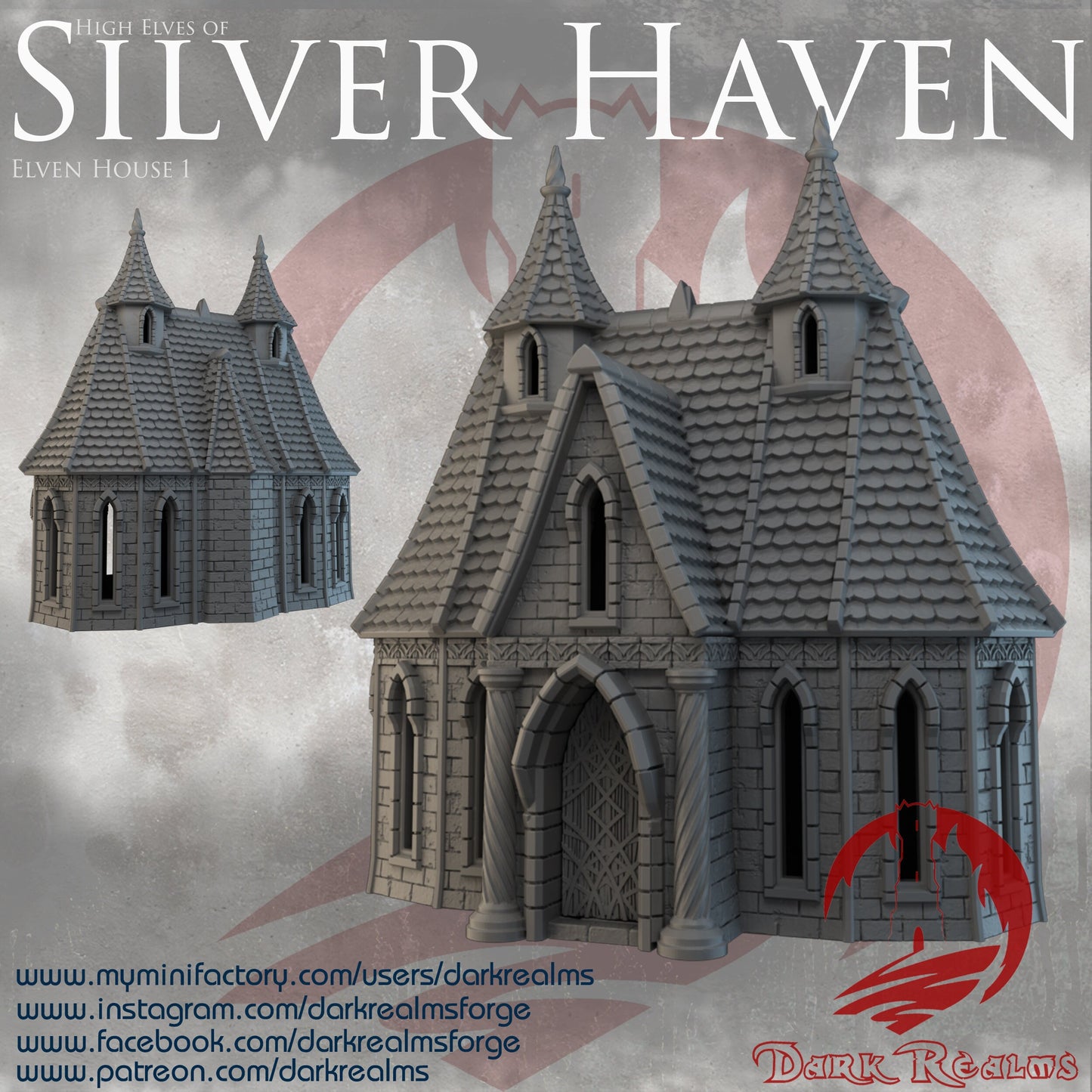 DnD Miniature, 40k Terrain, Train Terrain, Tabletop Town, Tabletop Game, Dnd Table, DND Terrain, DND Miniatures, gaming terrain, 28mm Castle, 28mm Terrain, warhammer, time keeper, Silver Haven, Elven River City