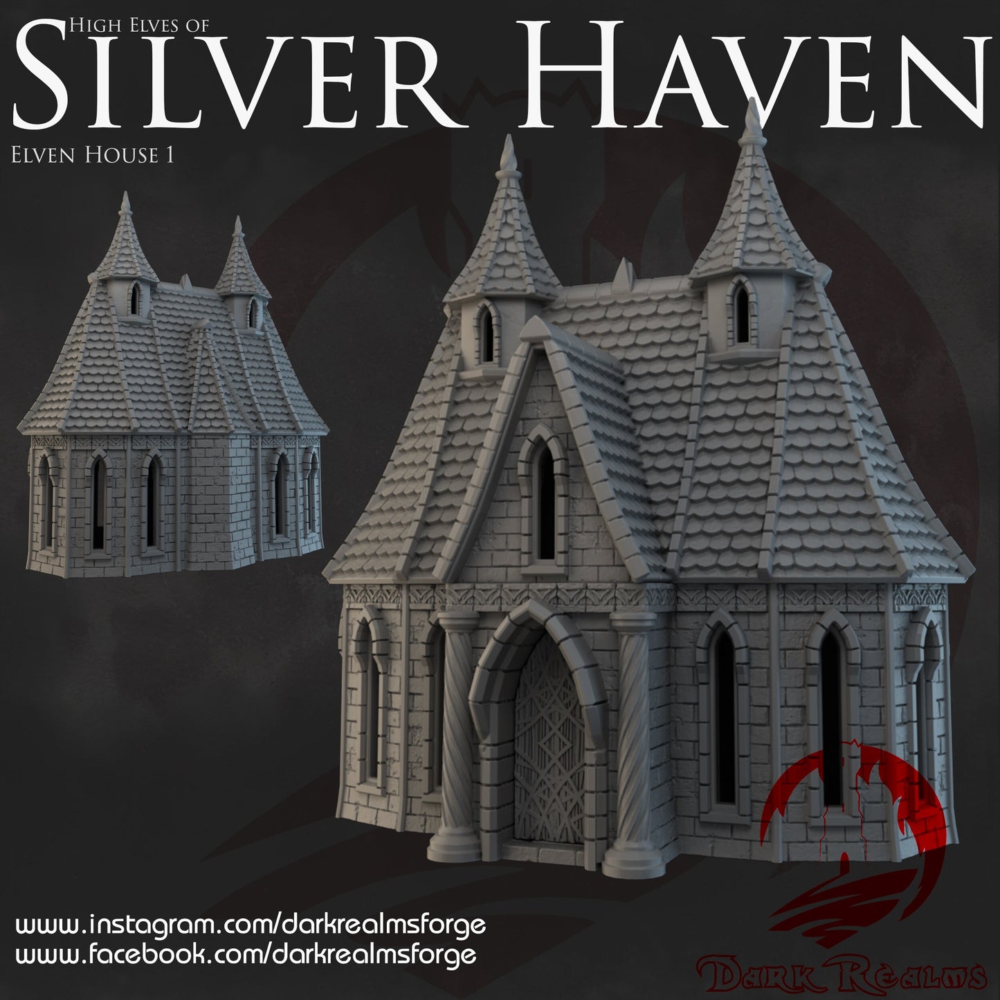 DnD Miniature, 40k Terrain, Train Terrain, Tabletop Town, Tabletop Game, Dnd Table, DND Terrain, DND Miniatures, gaming terrain, 28mm Castle, 28mm Terrain, warhammer, time keeper, Silver Haven, Elven River City