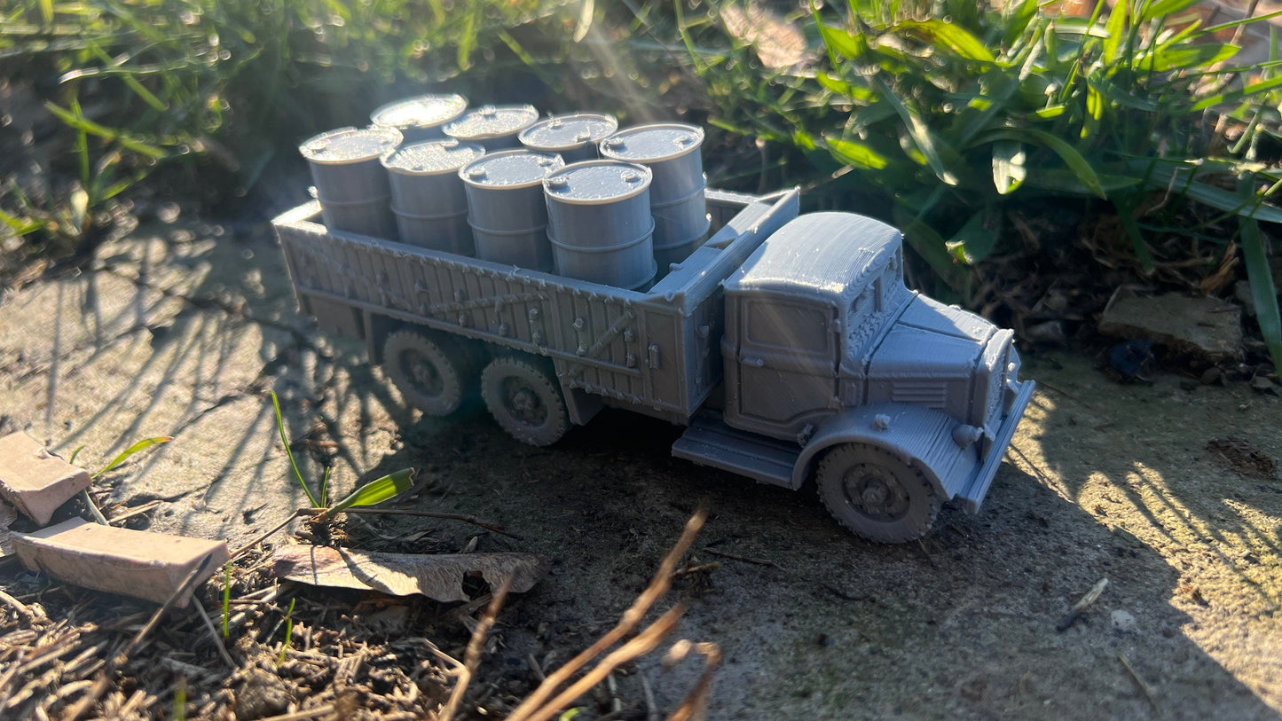 Truck load of barrels, Austin k6 truck , Modern warfare, Tabletop terrain, WW2, Modern tank,