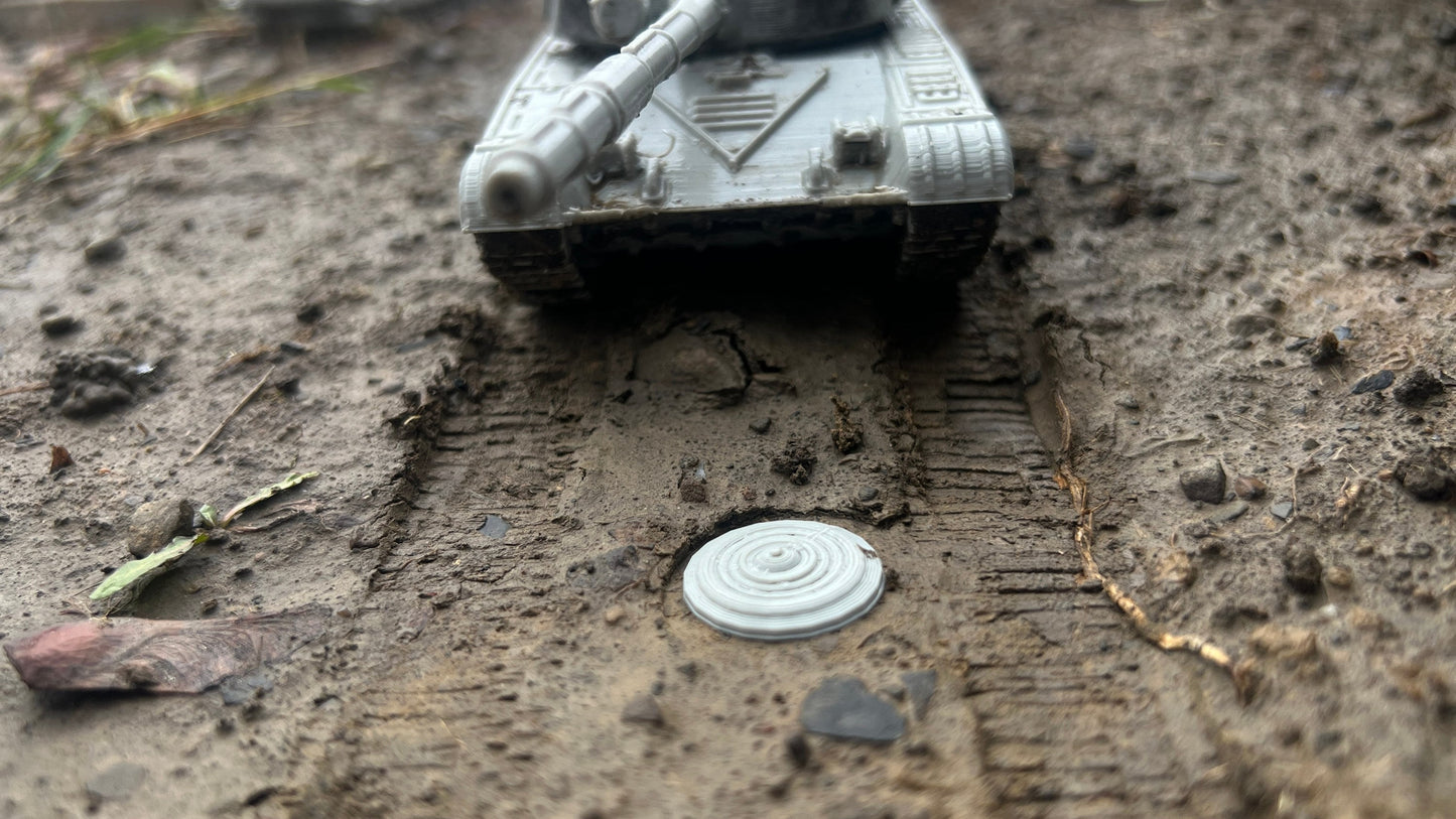 Large anti tank mine set of 9, Land mine, Tank obstacles , Modern warfare, Tabletop terrain, WW2, Modern tank, Modern transport,