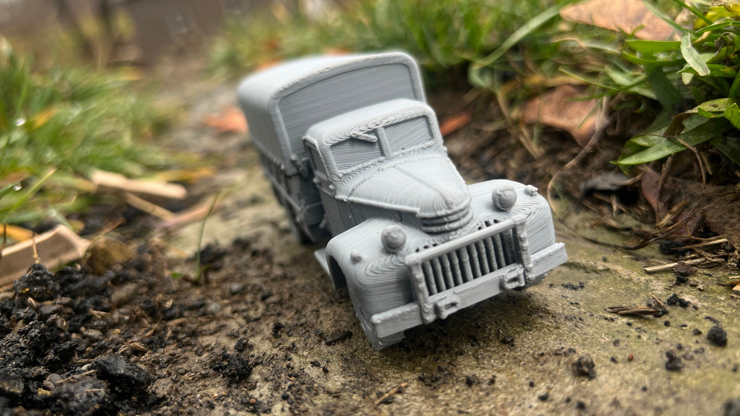 Chevrolet 1542 covered top twin wheel truck, , Modern warfare, Tabletop terrain, WW2, Modern tank,