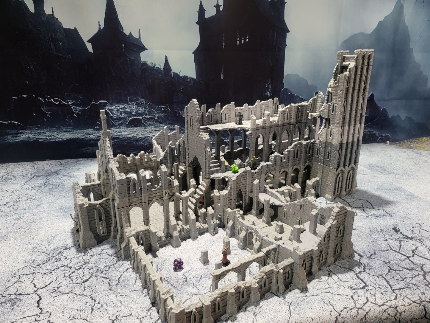 Tabletop, dungeons and dragons, Lord of the rings, ruin, dnd rpg, ruins, temple, d and d games, warhammer, dnd, dnd campaign, grimdark, tabletop terrain, Ruins, Monastery Ruin, The ruin, Church Ruin, Monastery, Death, Osgiliath, large ruin