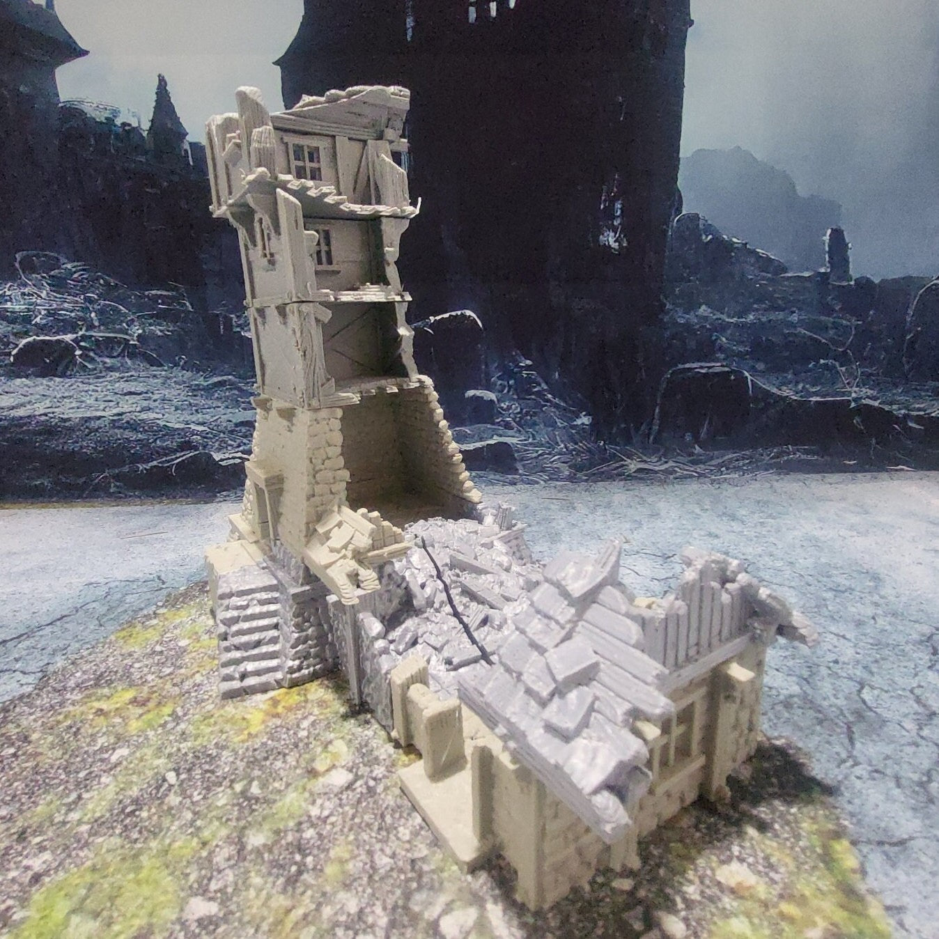 Barrenfall Tower Ruins, 28mm terrain, Dark realms, - Dungeons and Dragons, terrain
