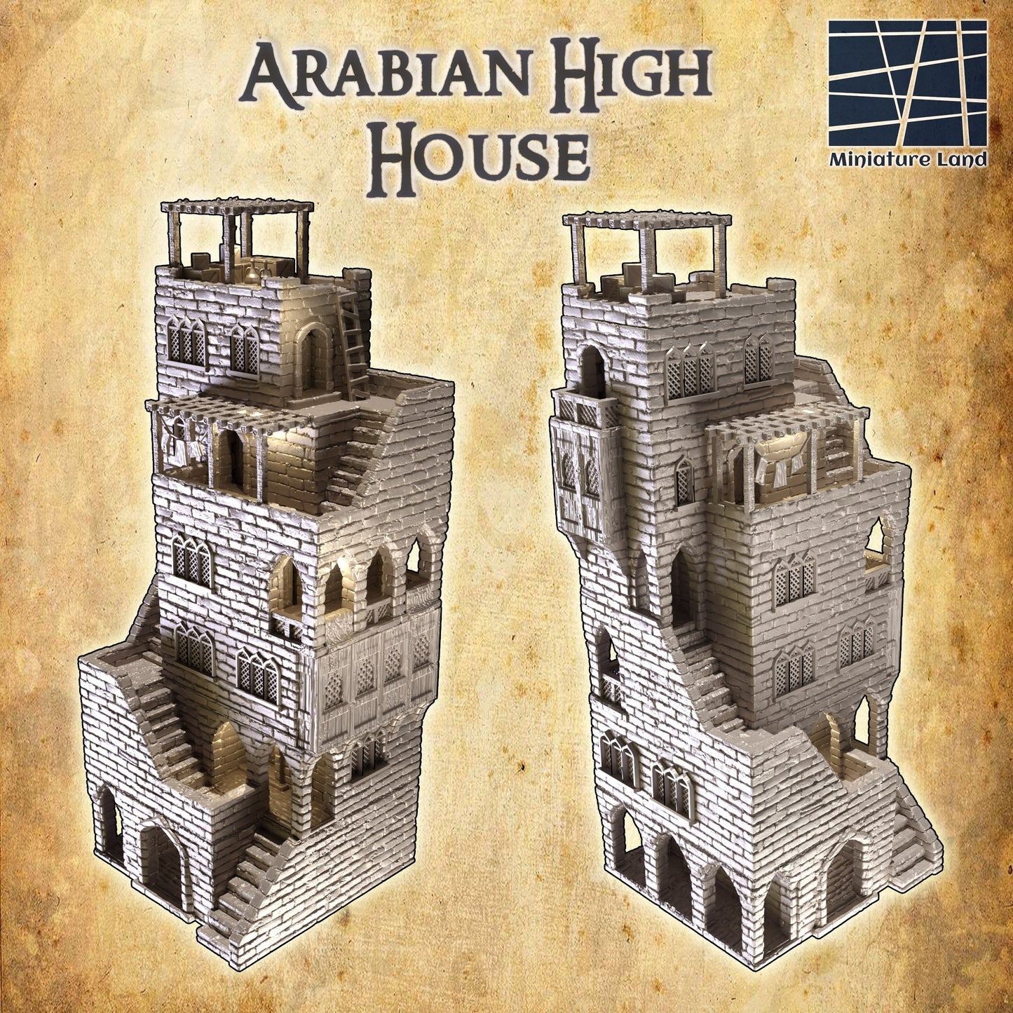 Tabletop Terrain, Mordheim, D&D, Pirate, Tower, Ruin, Ruined, houses, Tabletop, Fantasy Terrain, Town Set, Town and Market, Mordheim Set, Wargaming, Dungeons and Dragons, Lord of the rings, RPG Set, Village Set, Chaos, small town, Market, town
