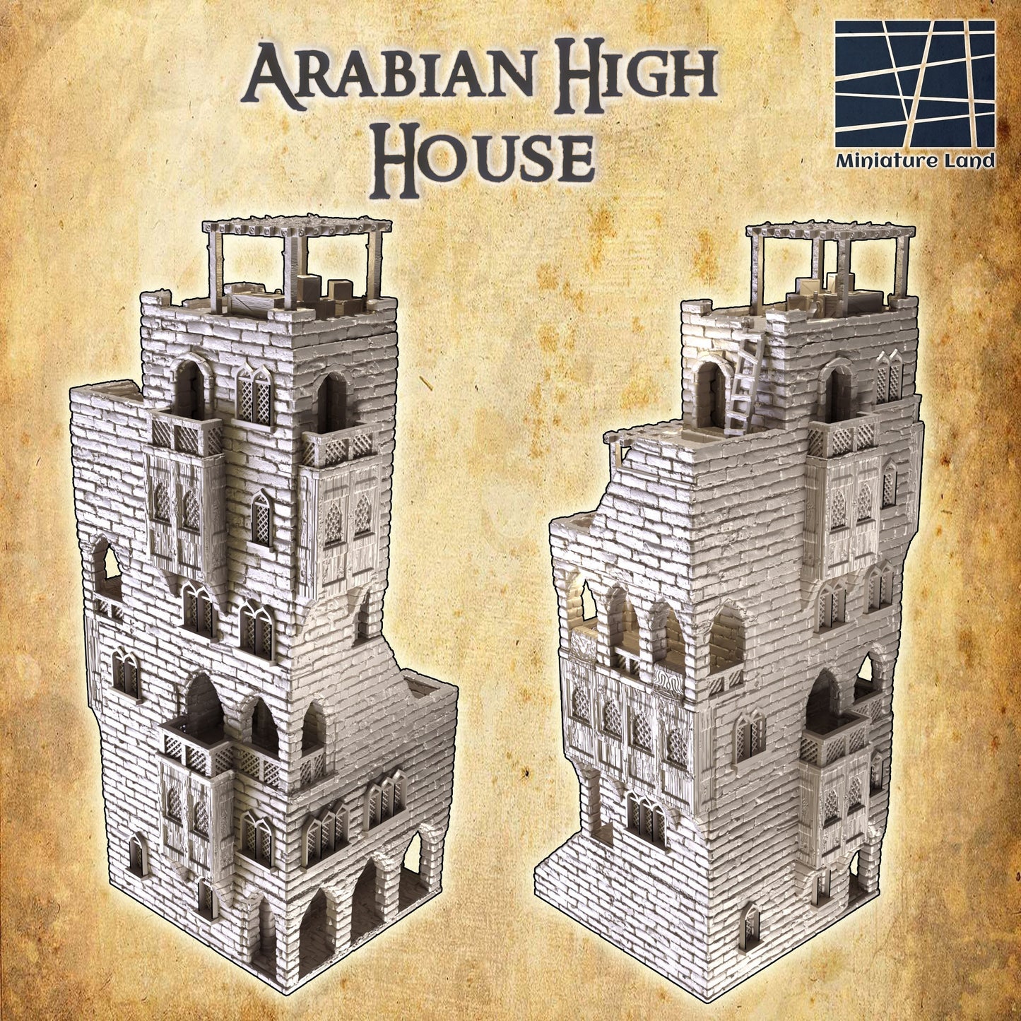 Tabletop Terrain, Mordheim, D&D, Pirate, Tower, Ruin, Ruined, houses, Tabletop, Fantasy Terrain, Town Set, Town and Market, Mordheim Set, Wargaming, Dungeons and Dragons, Lord of the rings, RPG Set, Village Set, Chaos, small town, Market, town