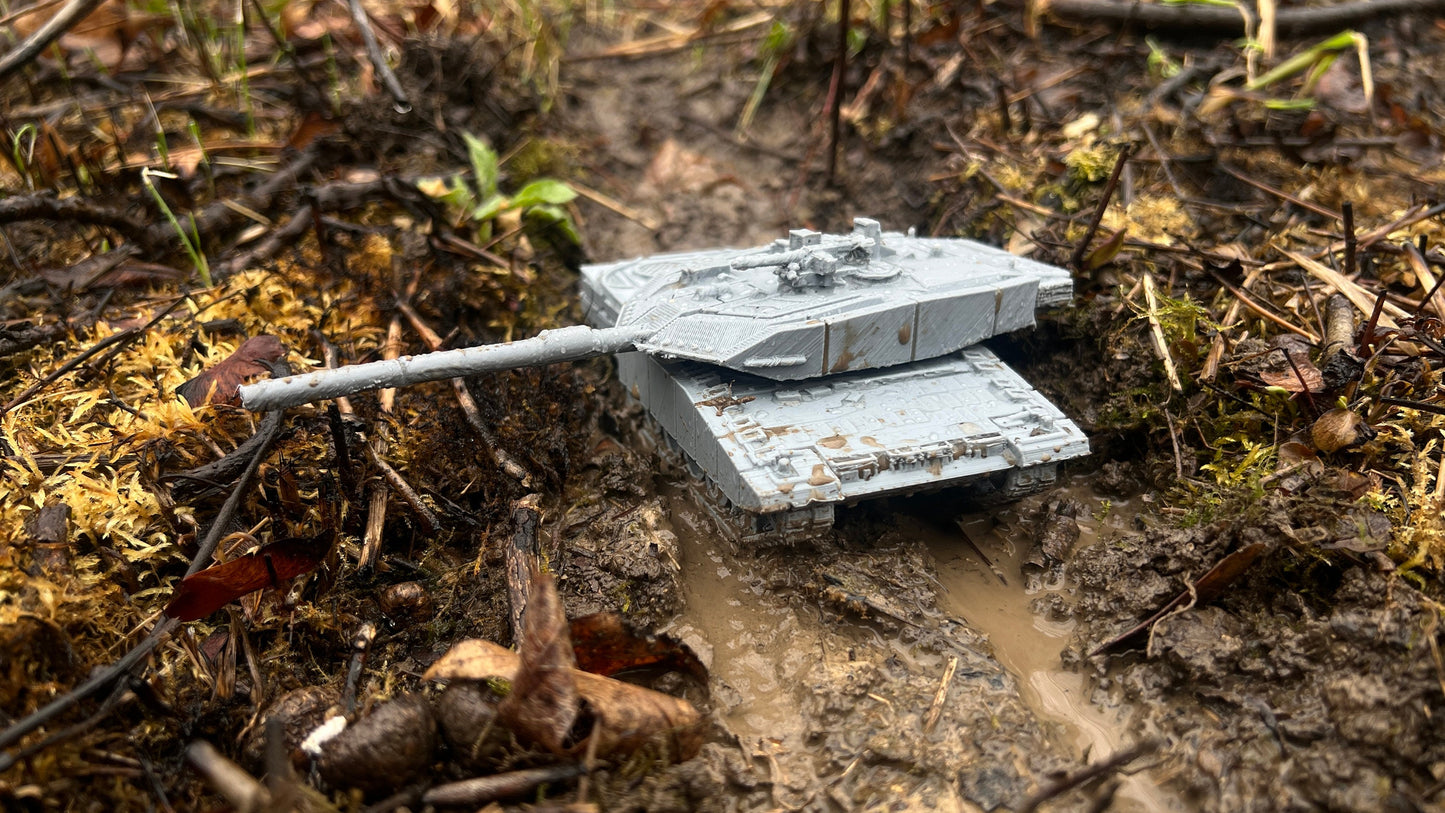 Leopard 2A7+, German tank, Modern warfare, Tabletop terrain, WW2, Modern tank,