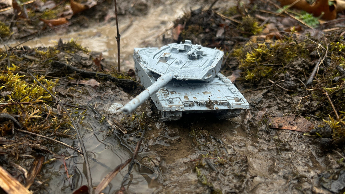 Leopard 2A7+, German tank, Modern warfare, Tabletop terrain, WW2, Modern tank,