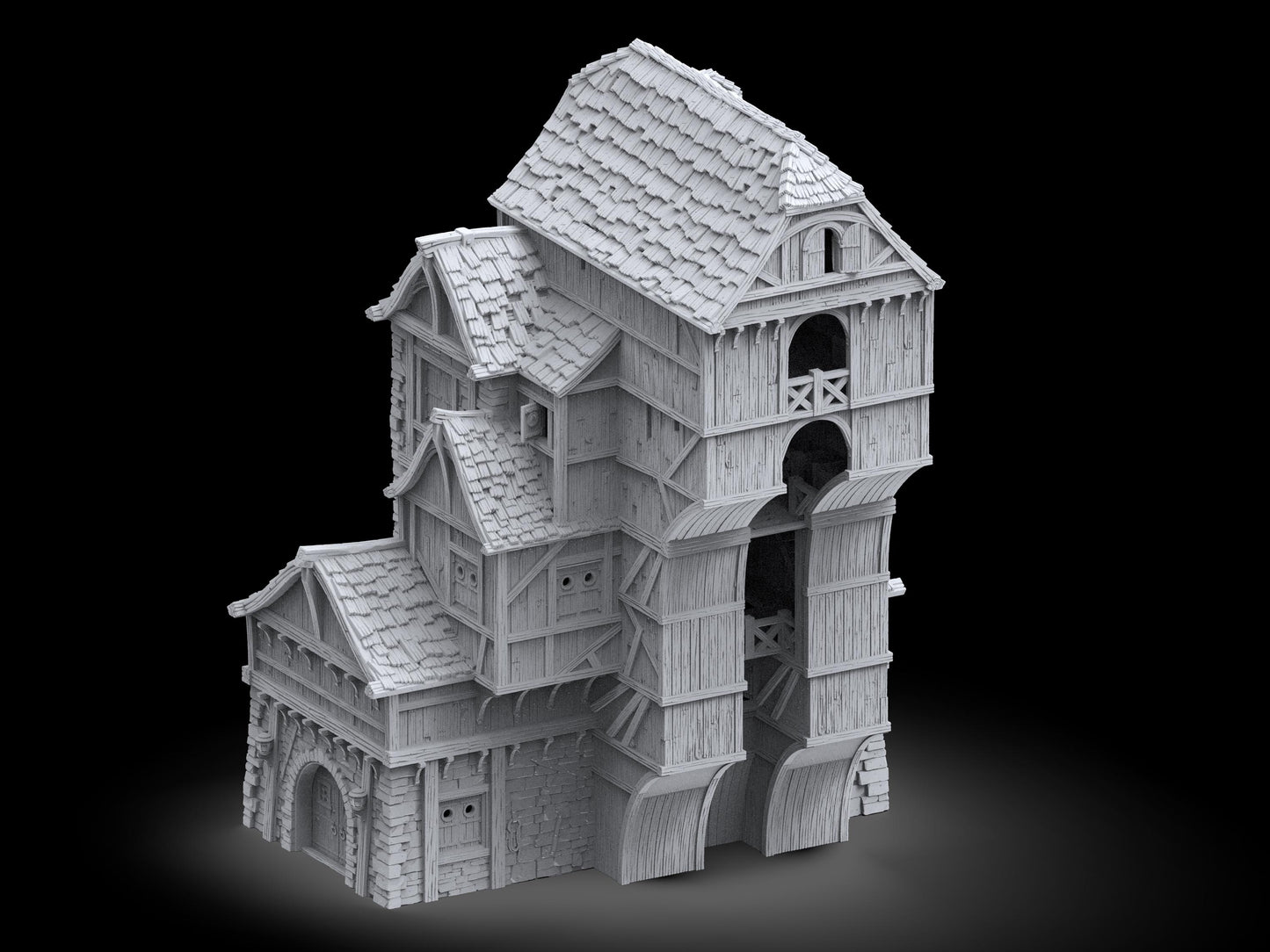 Warehouse, Loading dock, Load House, Port Royal ,dnd terrain, Dungeons and Dragons, Dungeon Master, Skirmish games, warhammer, star wars, birthday gift, miniatures, role playing games, Pirate Terrain, port royal, Ruler, mayor, city mayor, Port Royale