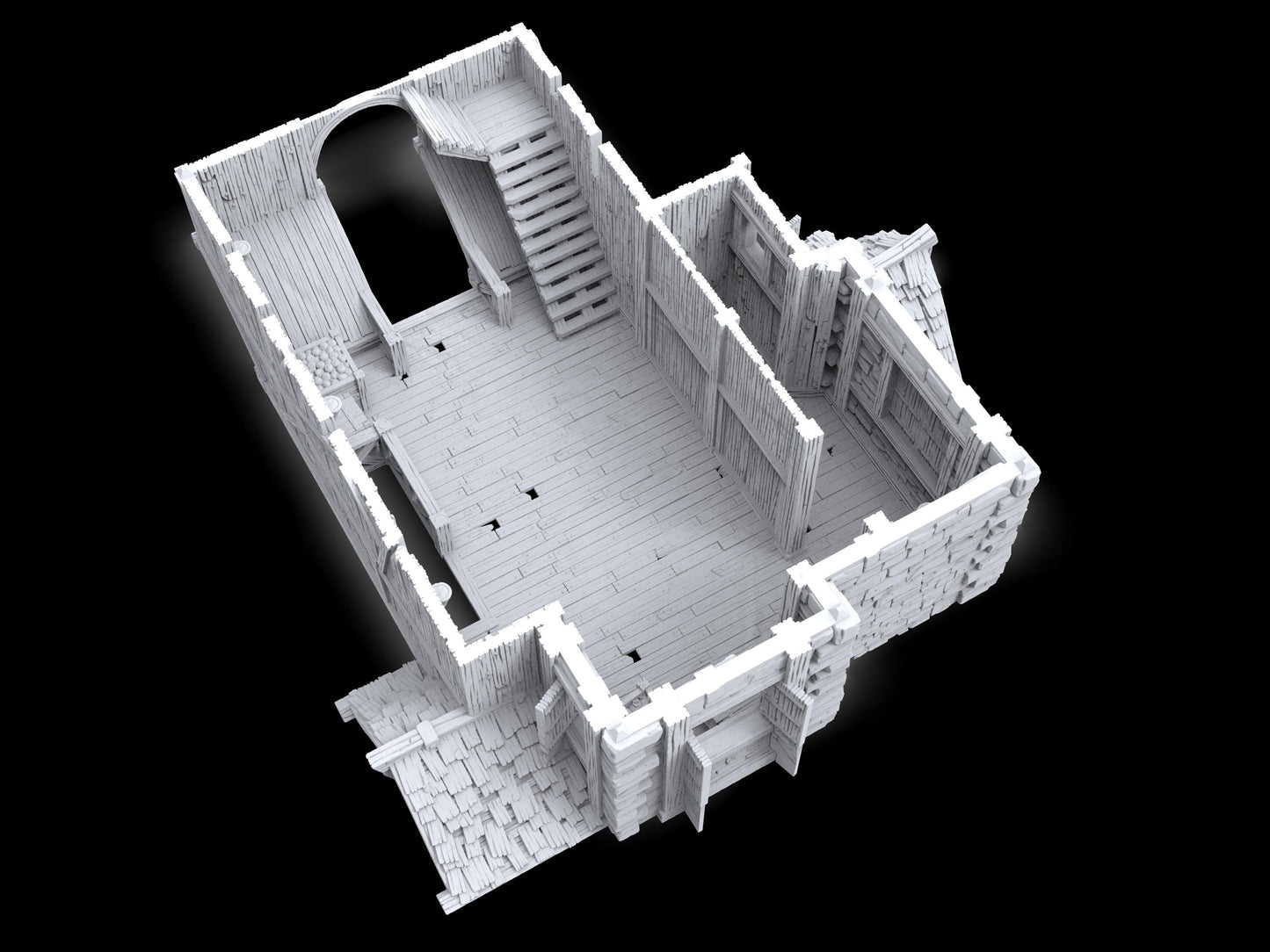 Warehouse, Loading dock, Load House, Port Royal ,dnd terrain, Dungeons and Dragons, Dungeon Master, Skirmish games, warhammer, star wars, birthday gift, miniatures, role playing games, Pirate Terrain, port royal, Ruler, mayor, city mayor, Port Royale