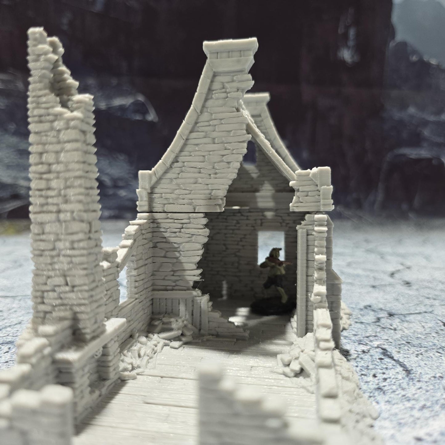 Walter's Residence Ruin: Historical Colonial Ruined Building for D&D, Model Railroading, and Wargaming