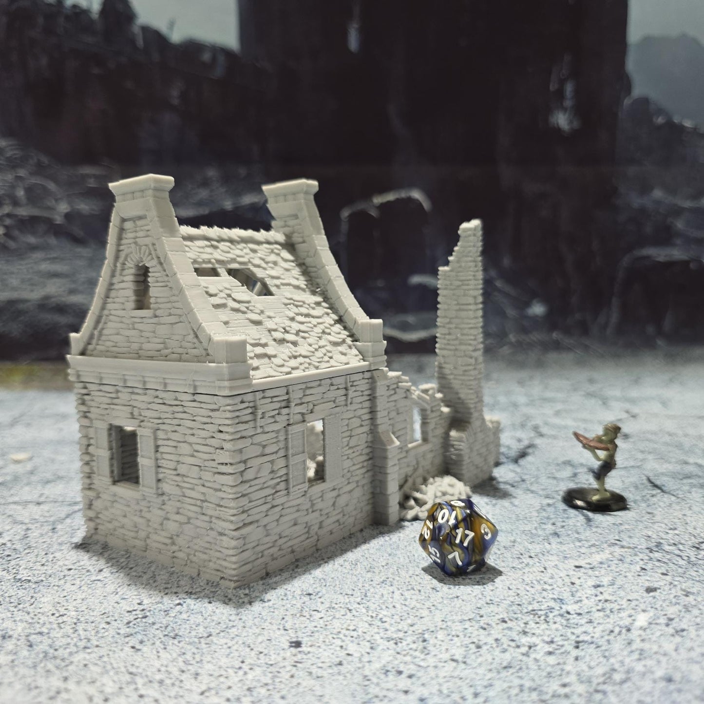 Walter's Residence Ruin: Historical Colonial Ruined Building for D&D, Model Railroading, and Wargaming