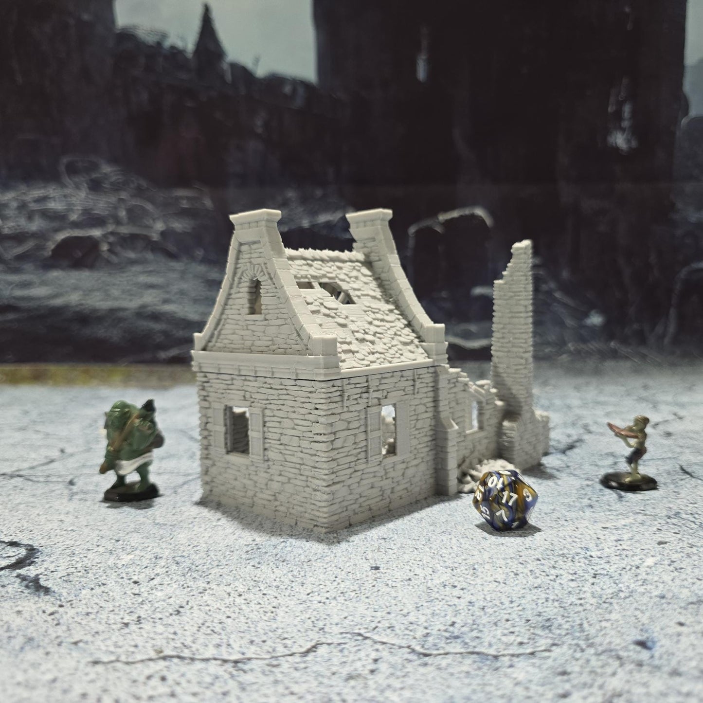 Walter's Residence Ruin: Historical Colonial Ruined Building for D&D, Model Railroading, and Wargaming