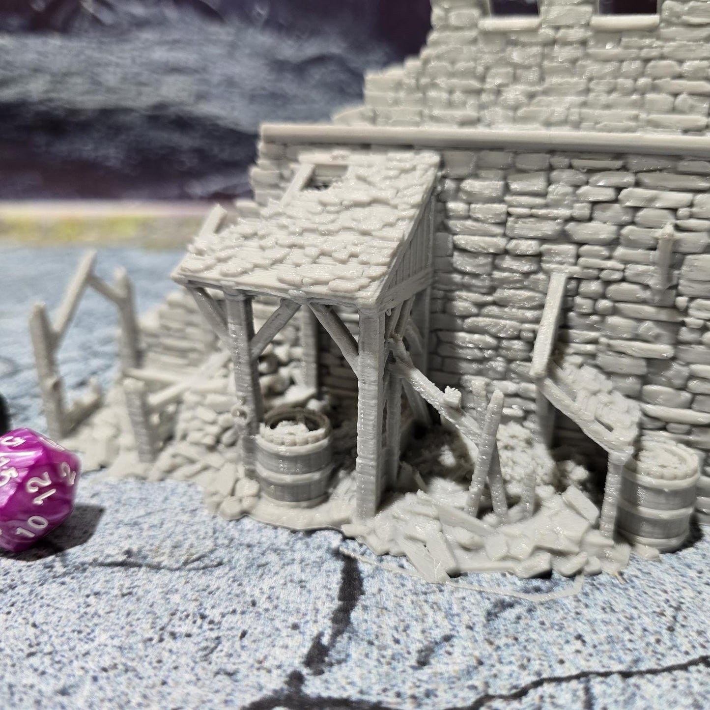 Stables & Storage Ruin for DnD, Pathfinder, Bolt Action, Revolutionary War Games