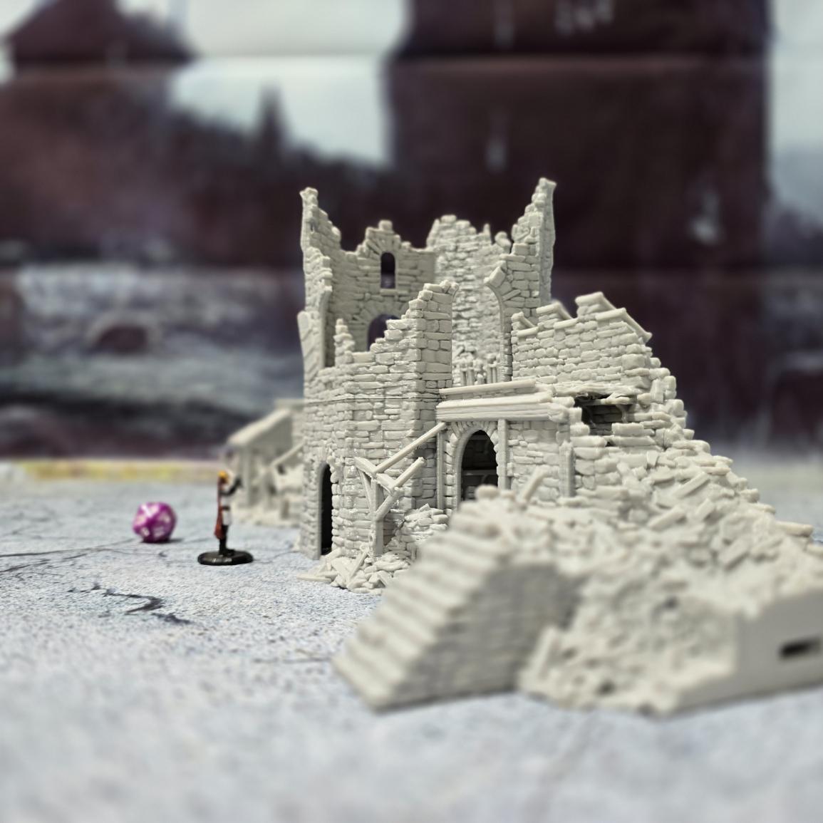 Stables & Storage Ruin for DnD, Pathfinder, Bolt Action, Revolutionary War Games