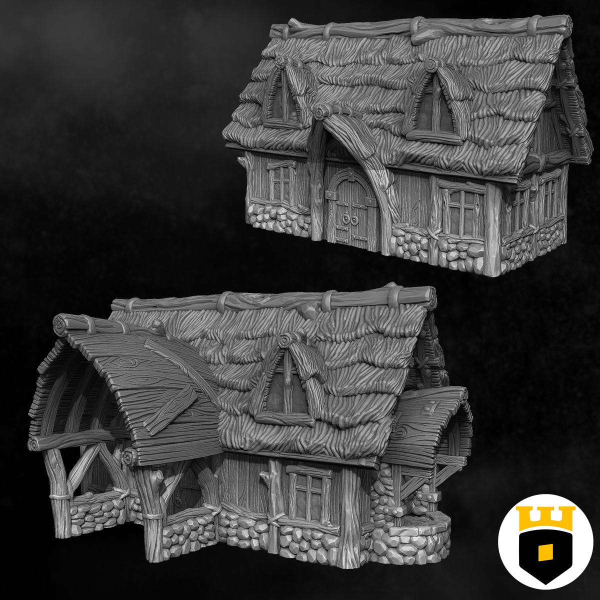 Explore Viking craftsmanship with the Blacksmith Shop by 3DLayeredScenery, perfect for enhancing your medieval tabletop world.