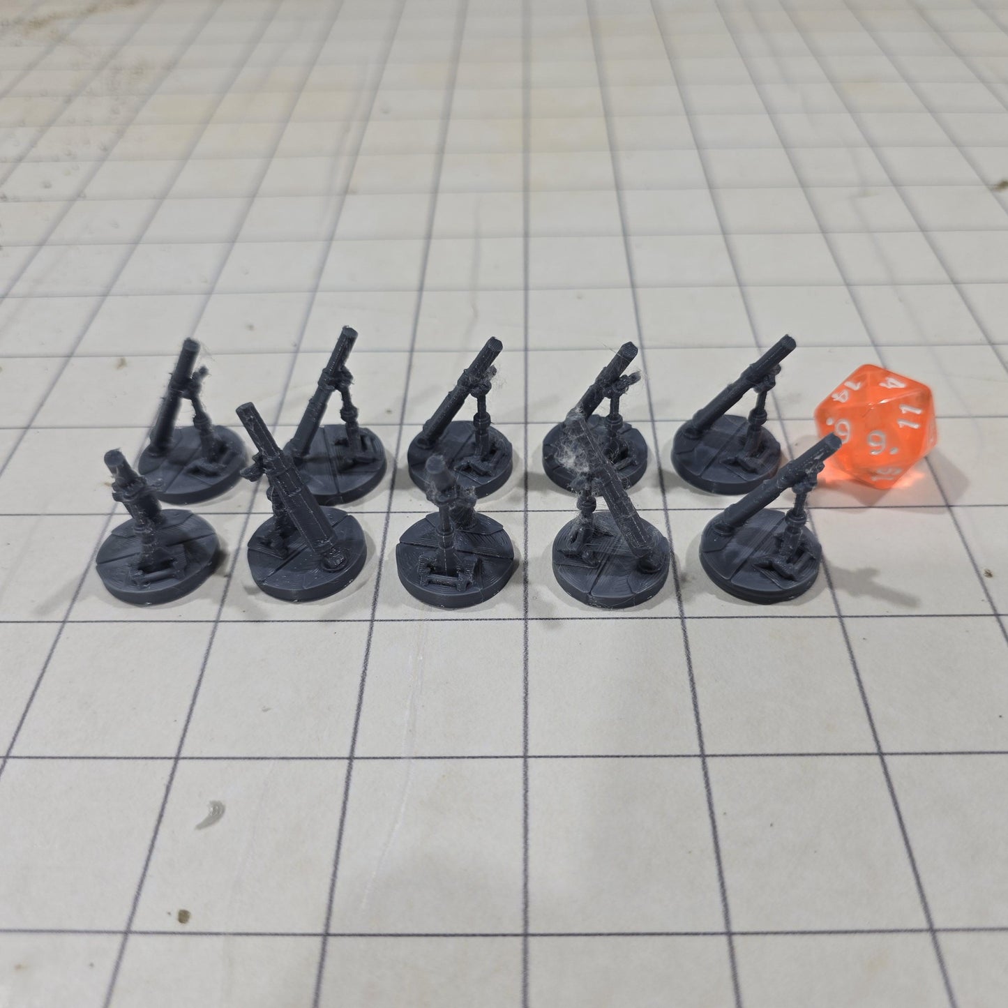 M2 60mm Basic Mortar Set for Tabletop Wargaming - Set of 9 Artillery Models