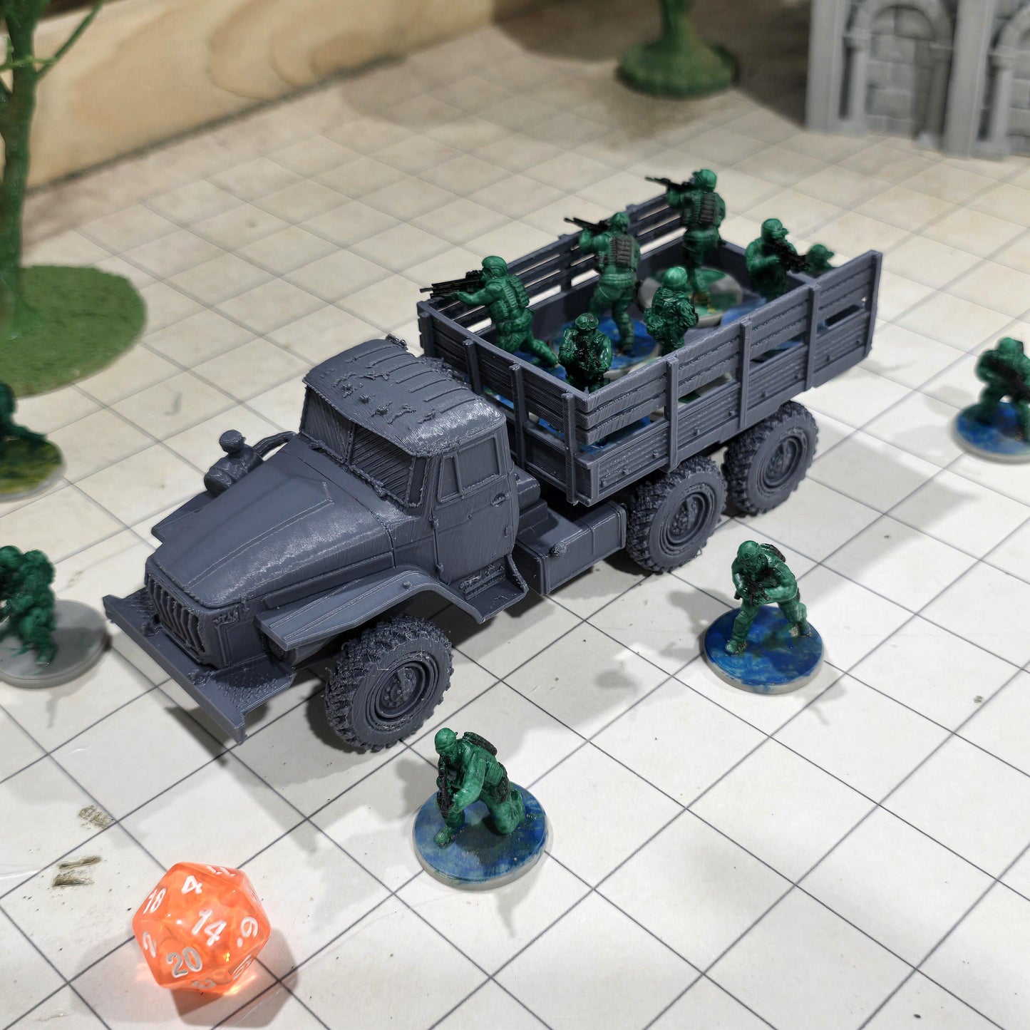 Ural 4320, open top, Truck, Soviet Era, Post War, cold war, tabletop gaming, tabletop terrain