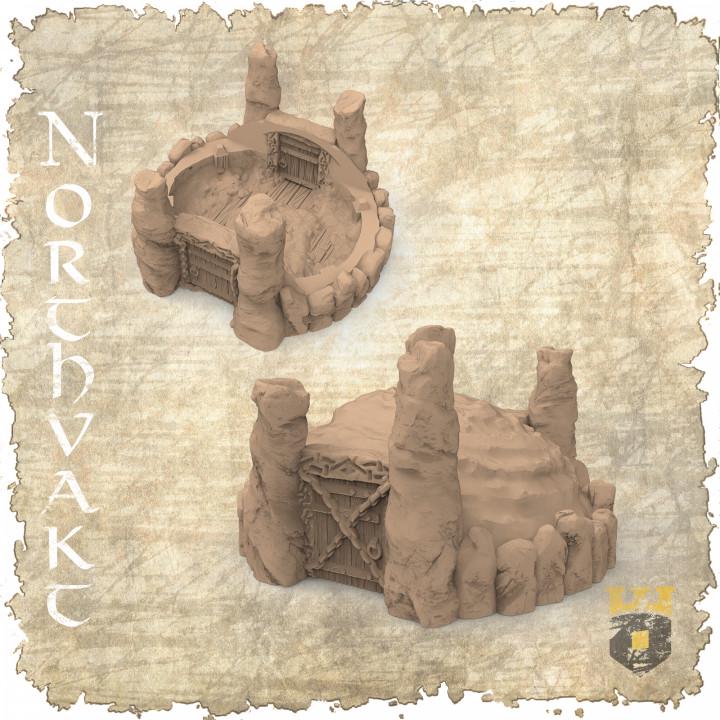 Explore the Viking Age with our detailed Viking Barrow model, featuring a removable top and historically accurate carvings—perfect for educational and gaming use.