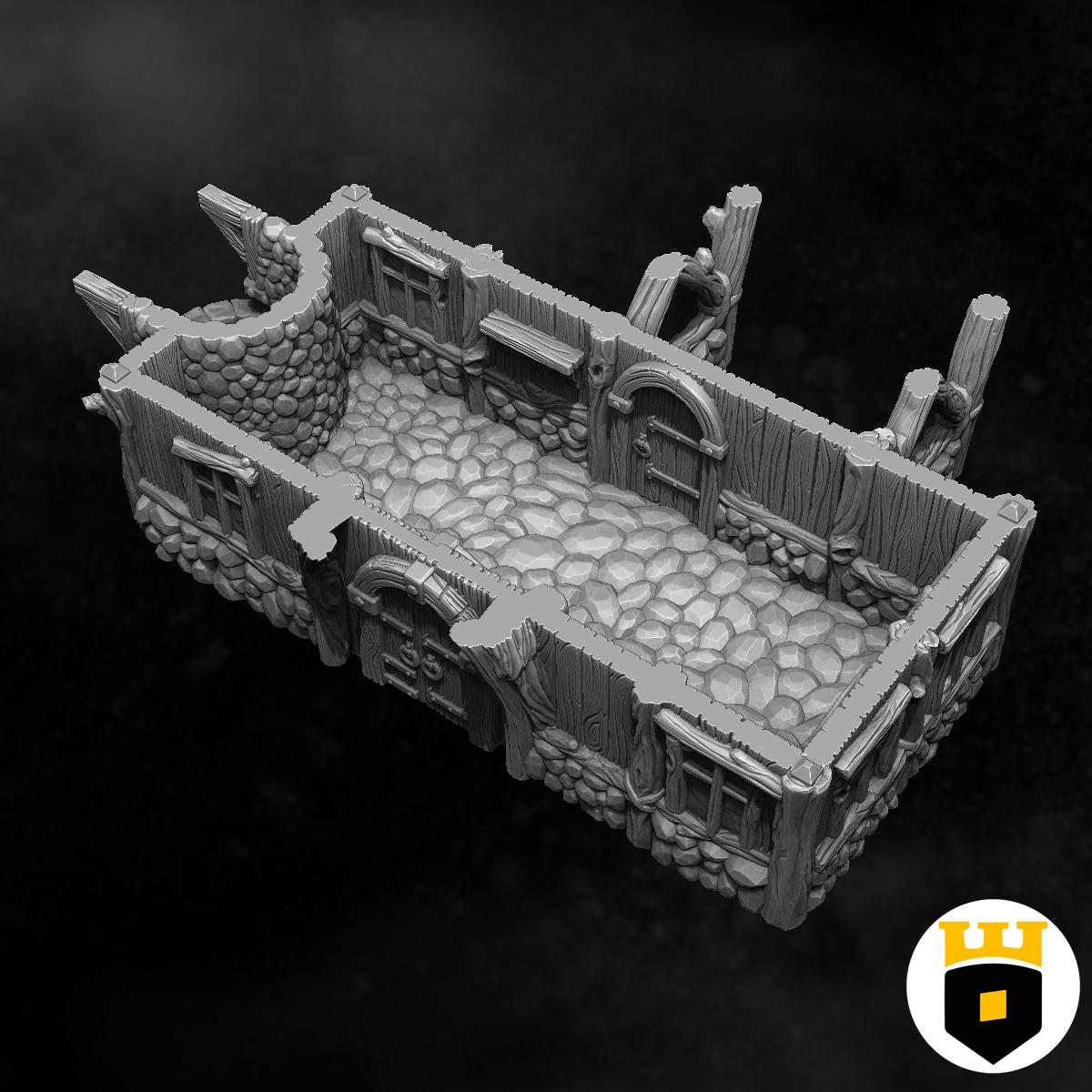 Explore Viking craftsmanship with the Blacksmith Shop by 3DLayeredScenery, perfect for enhancing your medieval tabletop world.