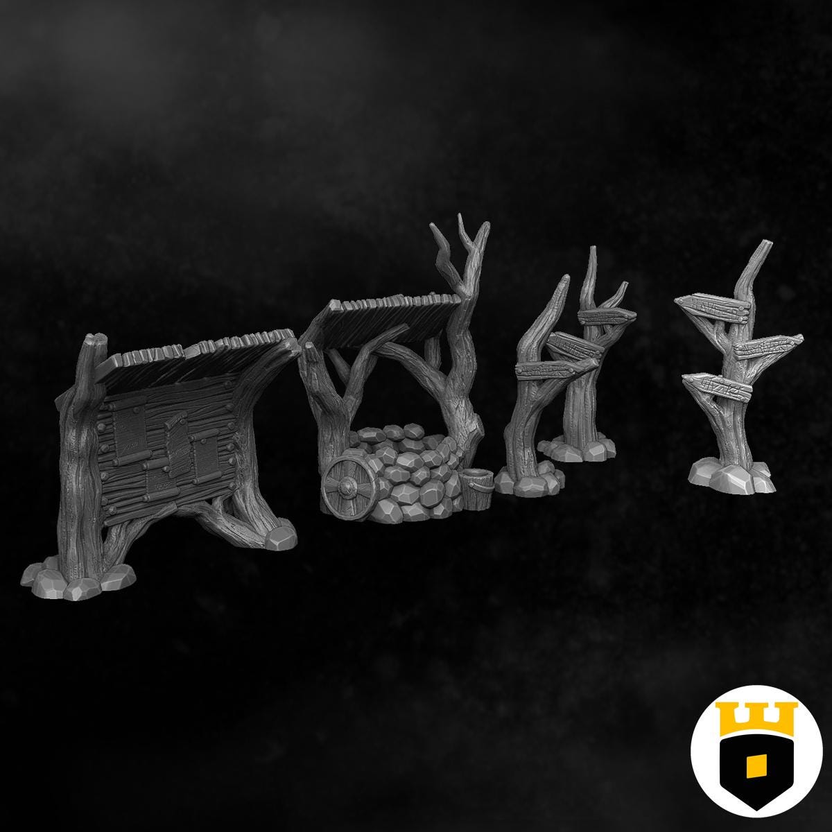 "Detailed Norse-inspired waypoints, ideal for adding a historical touch to fantasy and medieval tabletop games, crafted with precision in 3D-printed PLA."