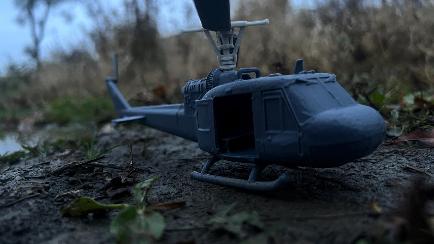 UH-1C Huey Hog: Vietnam Era Attack Helicopter Model for Tabletop Wargaming
