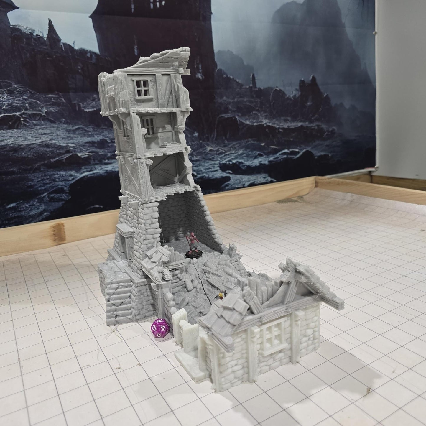 Barrenfall Tower Ruins, 28mm terrain, Dark realms, - Dungeons and Dragons, terrain