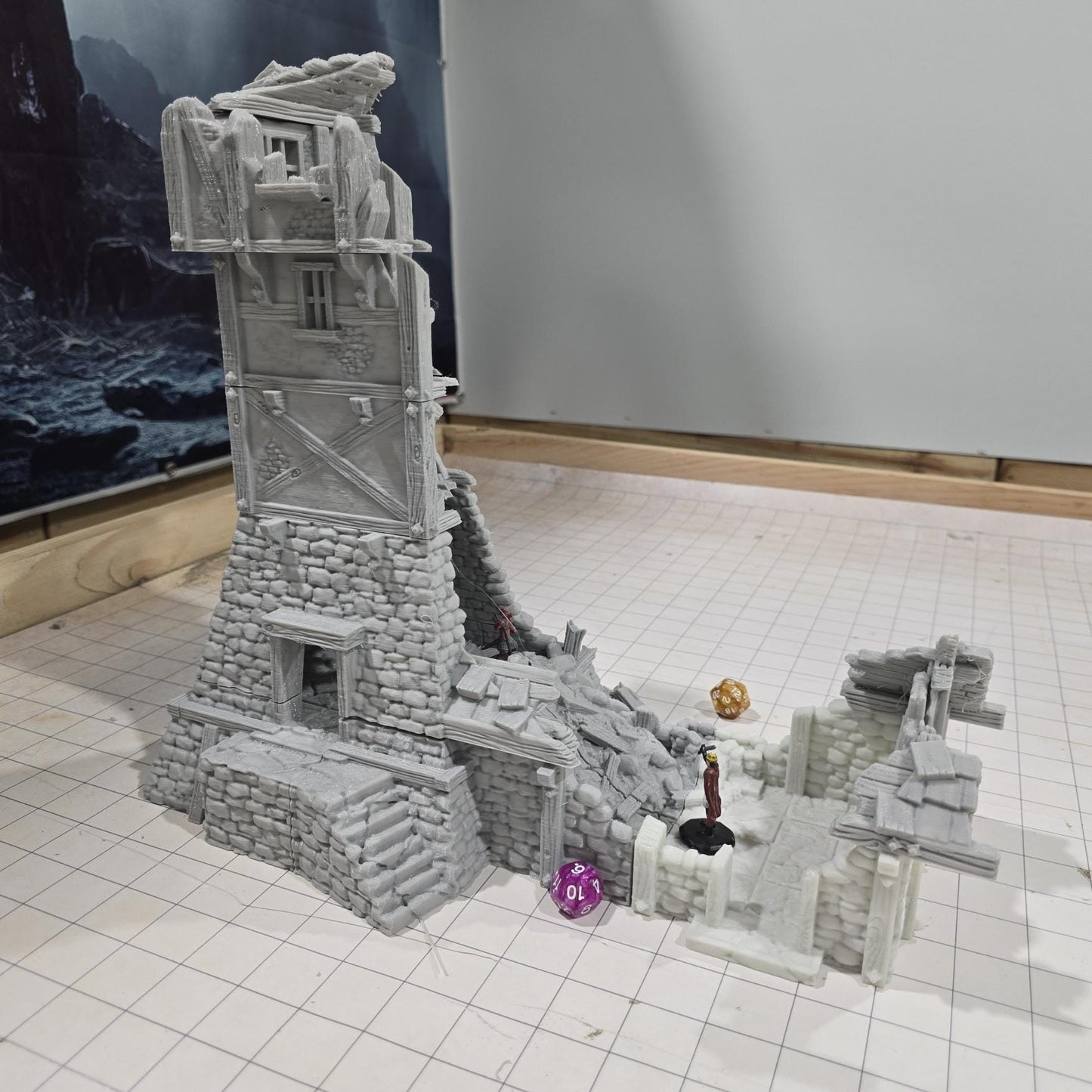 Barrenfall Tower Ruins, 28mm terrain, Dark realms, - Dungeons and Dragons, terrain