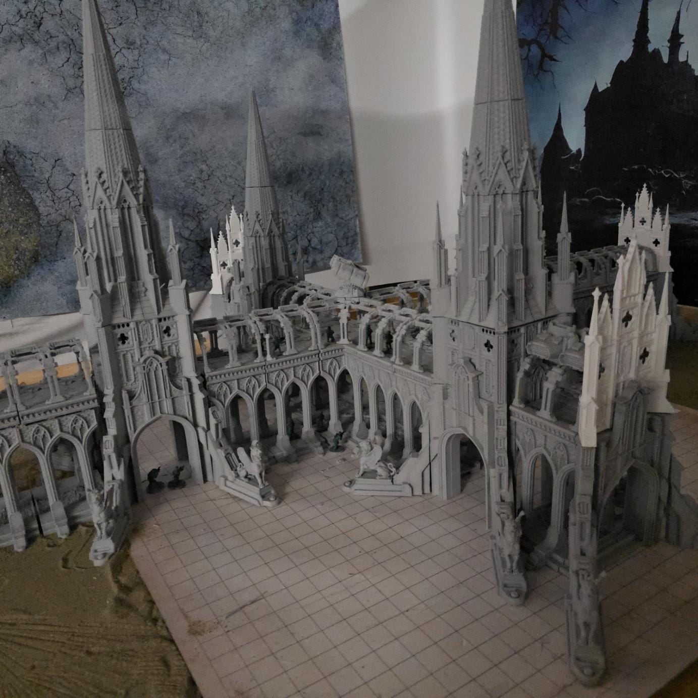 Grimdark Vestal Halls: Modular Gothic Ruins Terrain Set for Tabletop Games and Dioramas - Multiple Configurations Available