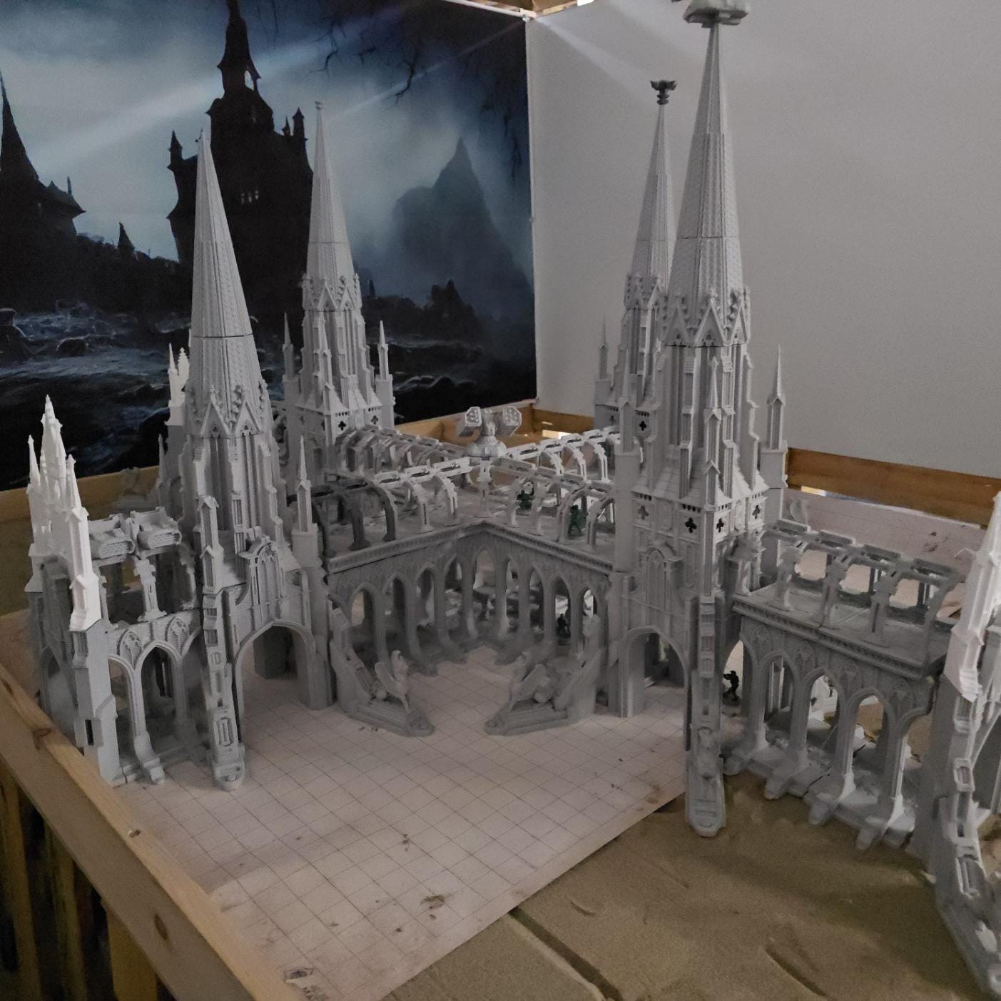 Grimdark Vestal Halls: Modular Gothic Ruins Terrain Set for Tabletop Games and Dioramas - Multiple Configurations Available