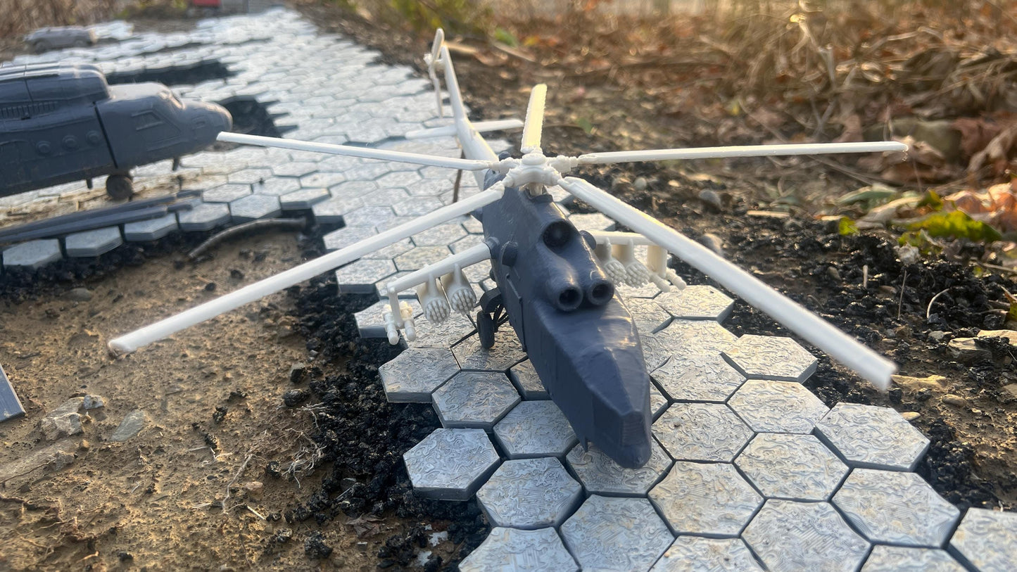MIL MI-24A, MI-24A Hind, cold war Helicopter, cold war, Helicopter, Russian, Tabletop terrain, tabletop gaming, Tank,