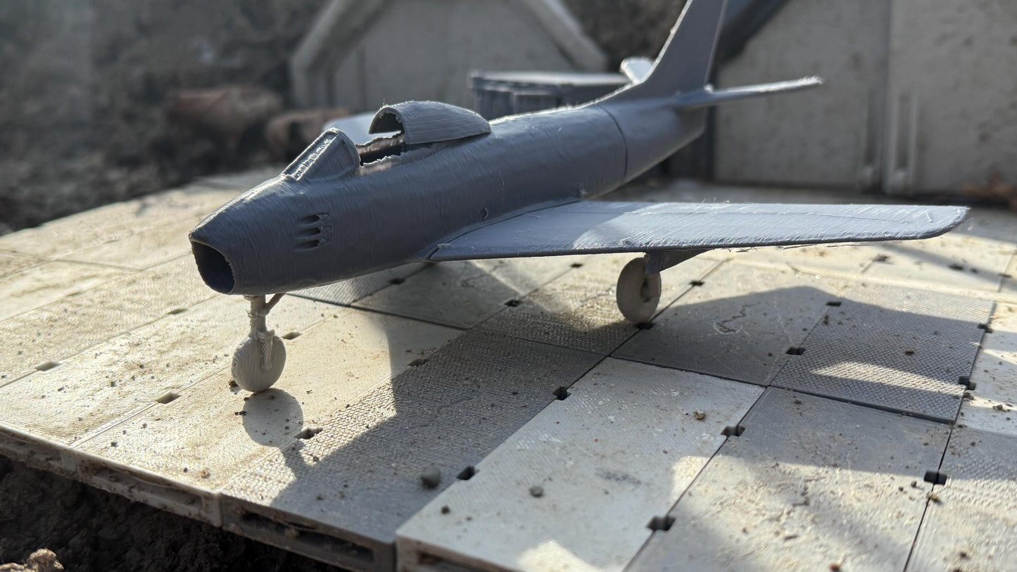 F-86F, fighter-interceptor, North American Jet, Modern warfare, Tabletop terrain, Cold war,