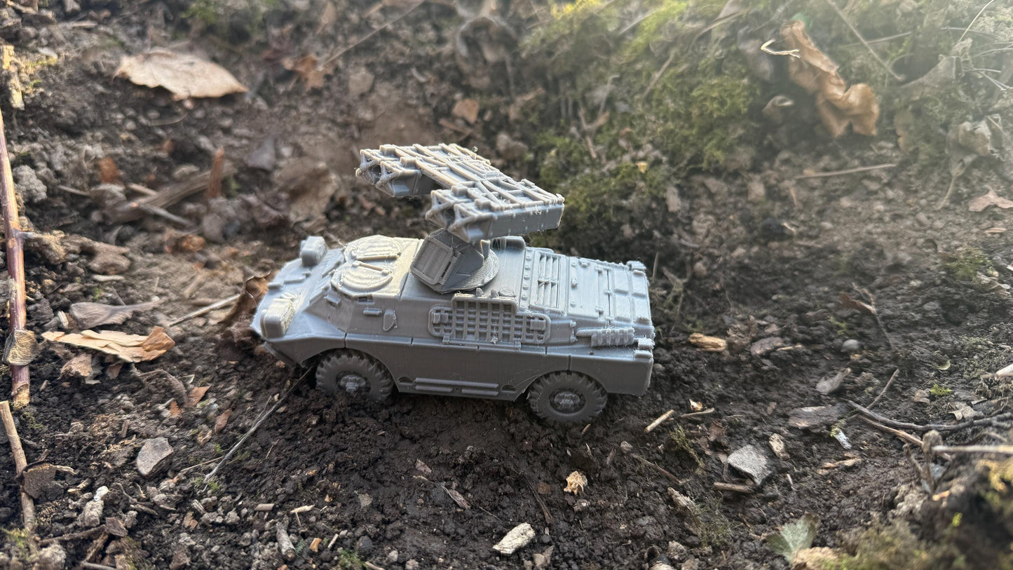 BRDM-2 SA-9 Gaskin, Truck, Soviet Era, Post War, cold war, tabletop gaming, tabletop terrain