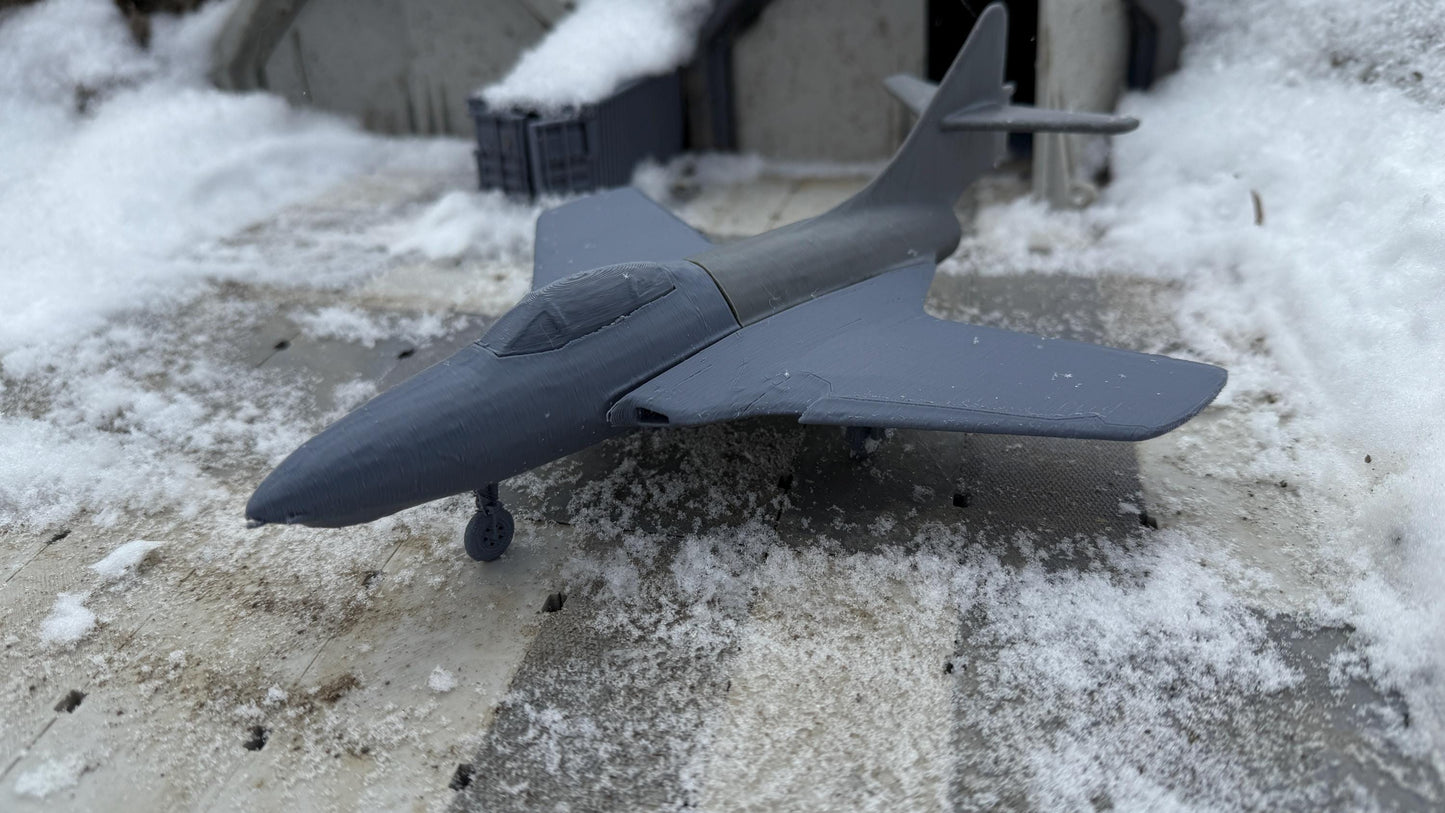 F9F Cougar, fighter-interceptor, North American Jet, Modern warfare, Tabletop terrain, Cold war,