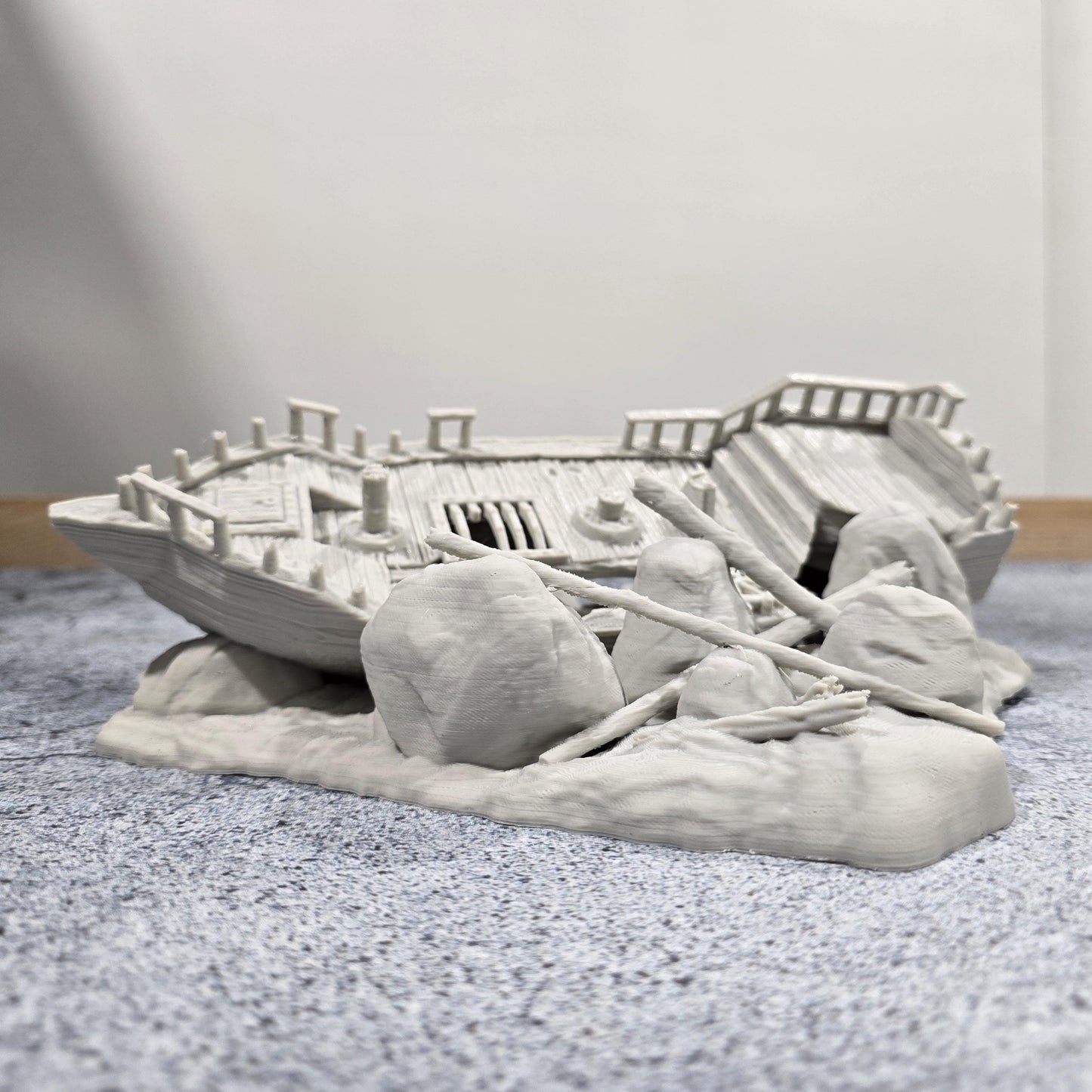 Galley Shipwreck, Small Shipwreck, Ashored Galley, Dungeons and Dragons, Shipwreck, Boat