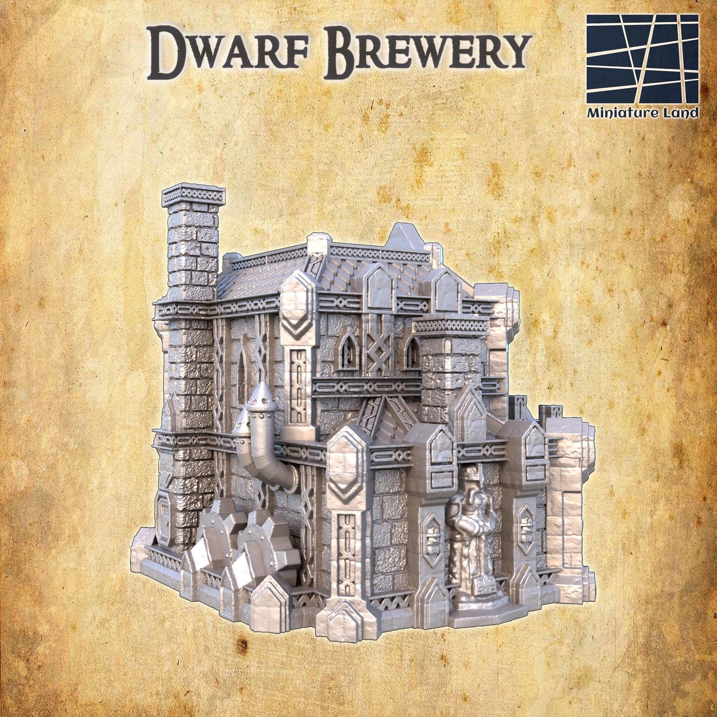 Dwarf Brewery: Medieval-Inspired Alehouse - 28mm Scale Tabletop Terrain for Fantasy RPGs