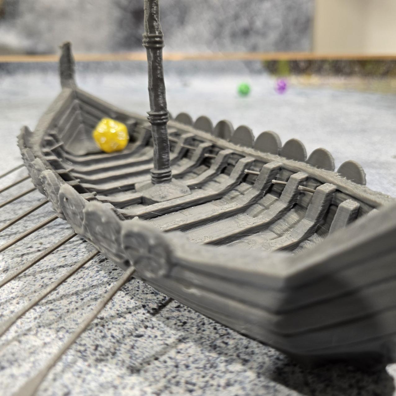 Viking Long Ship: Medieval Era Sailing Vessel Perfect for Historical RPGs