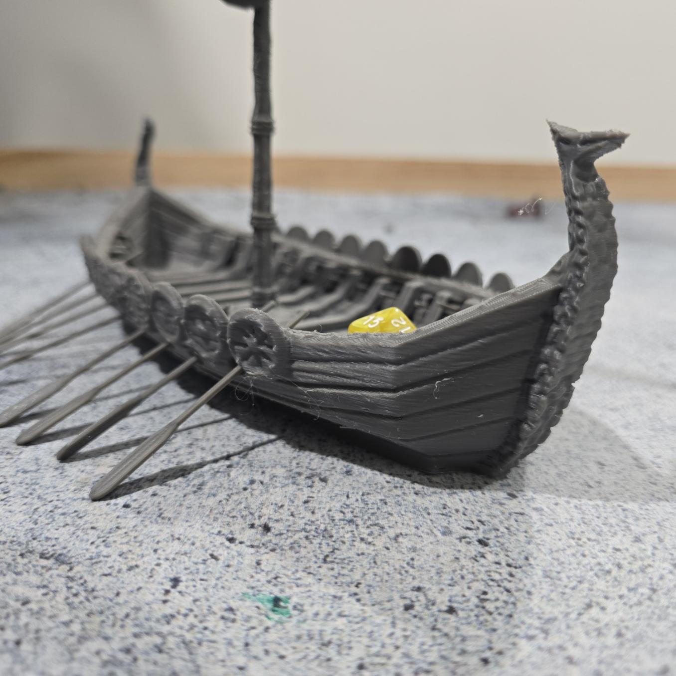 Viking Long Ship: Medieval Era Sailing Vessel Perfect for Historical RPGs