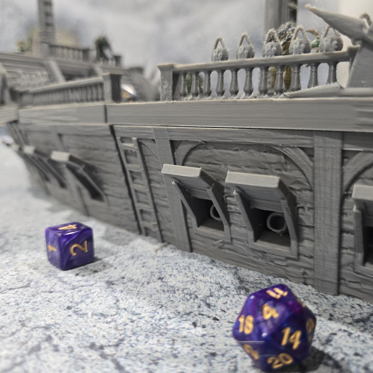 Warship, Battleship, Frigate, Dungeons and Dragons, 28mm Warship